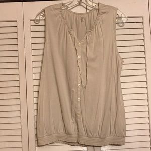 Ann Taylor cotton tan tank top